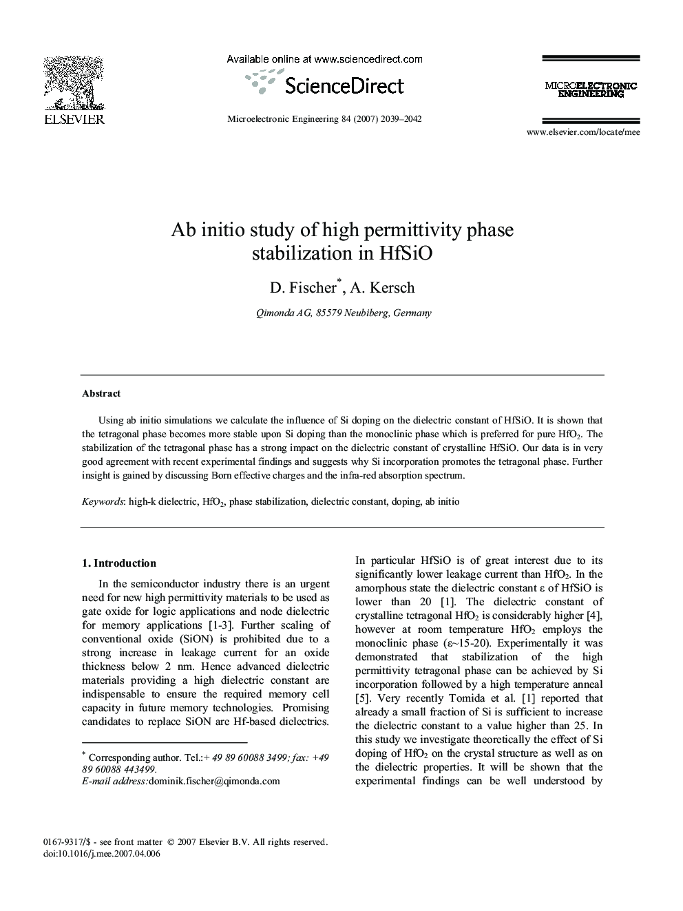 Ab initio study of high permittivity phase stabilization in HfSiO