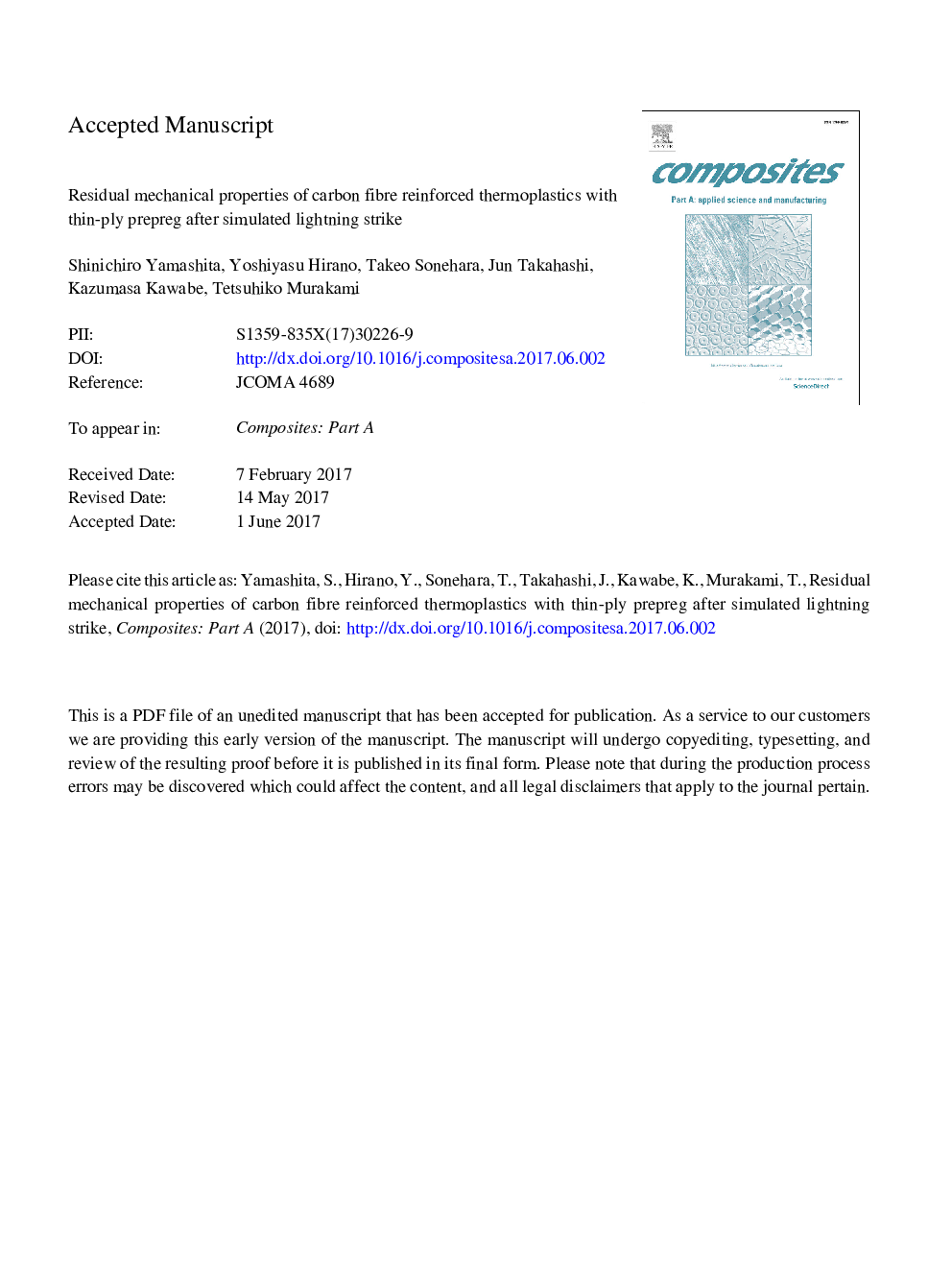 Residual mechanical properties of carbon fibre reinforced thermoplastics with thin-ply prepreg after simulated lightning strike