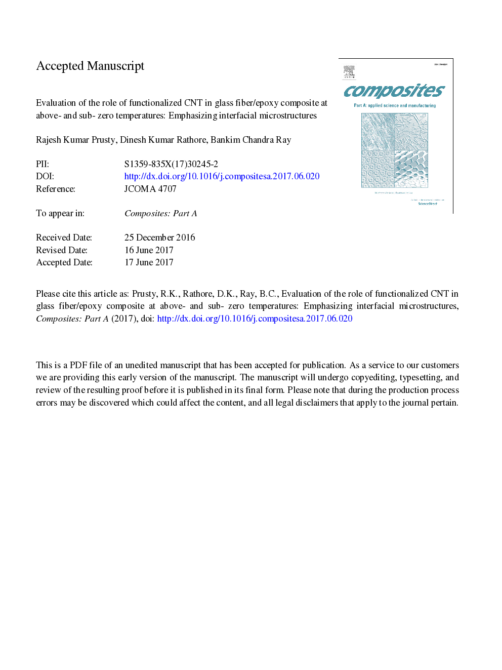 Evaluation of the role of functionalized CNT in glass fiber/epoxy composite at above- and sub-zero temperatures: Emphasizing interfacial microstructures