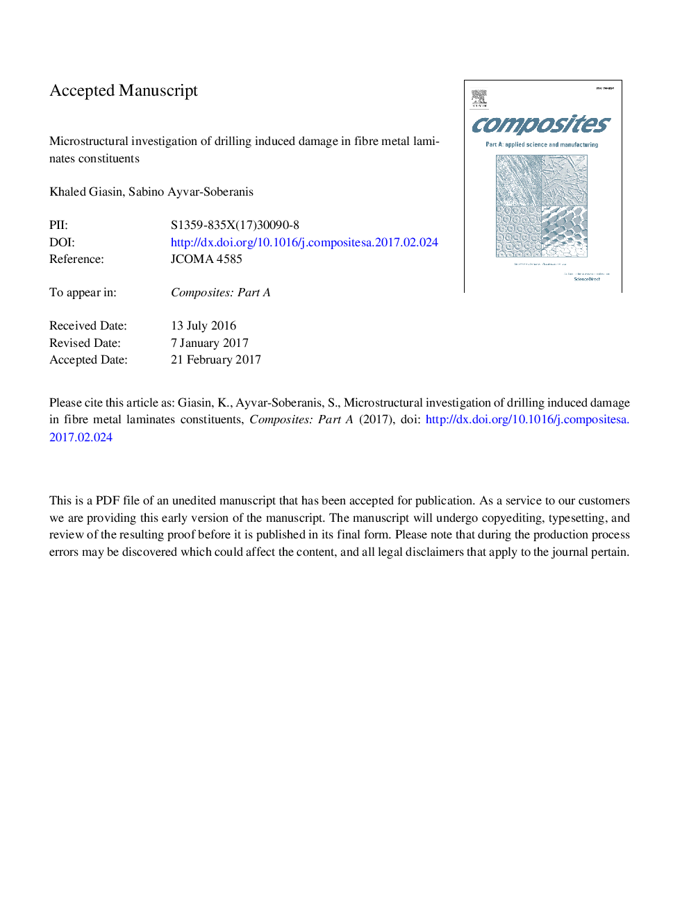 Microstructural investigation of drilling induced damage in fibre metal laminates constituents