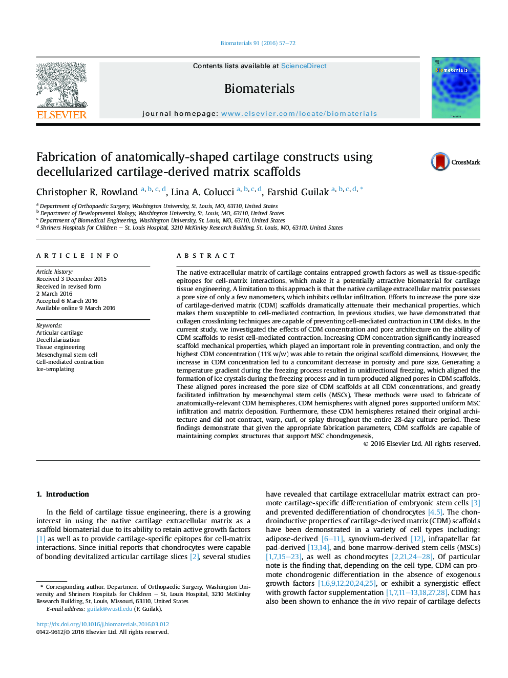 Fabrication of anatomically-shaped cartilage constructs using decellularized cartilage-derived matrix scaffolds