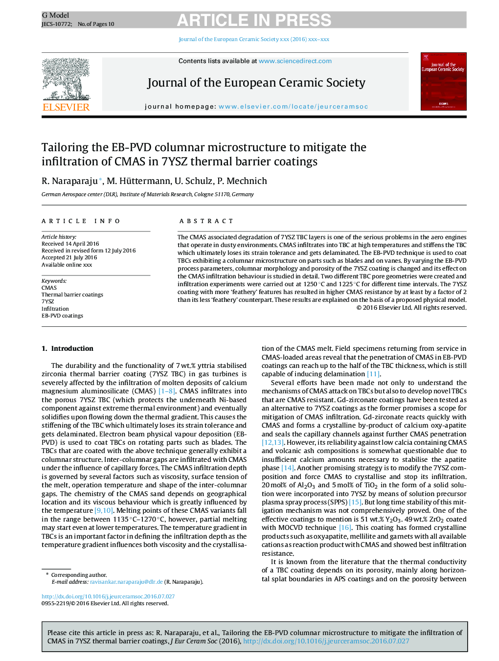 Tailoring the EB-PVD columnar microstructure to mitigate the infiltration of CMAS in 7YSZ thermal barrier coatings