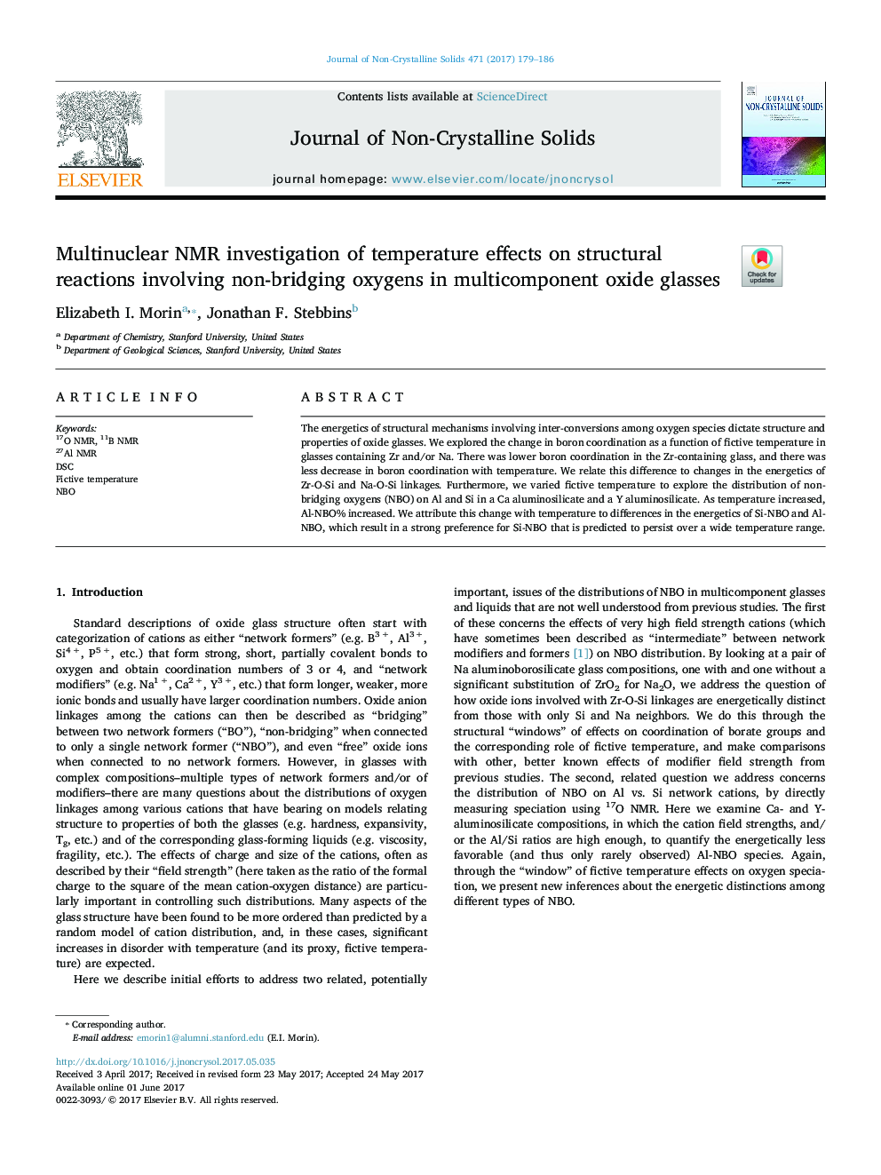 Multinuclear NMR investigation of temperature effects on structural reactions involving non-bridging oxygens in multicomponent oxide glasses