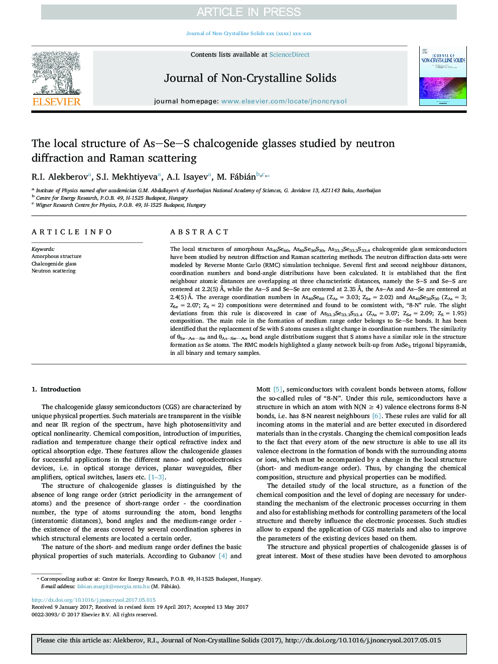 The local structure of AsSeS chalcogenide glasses studied by neutron diffraction and Raman scattering