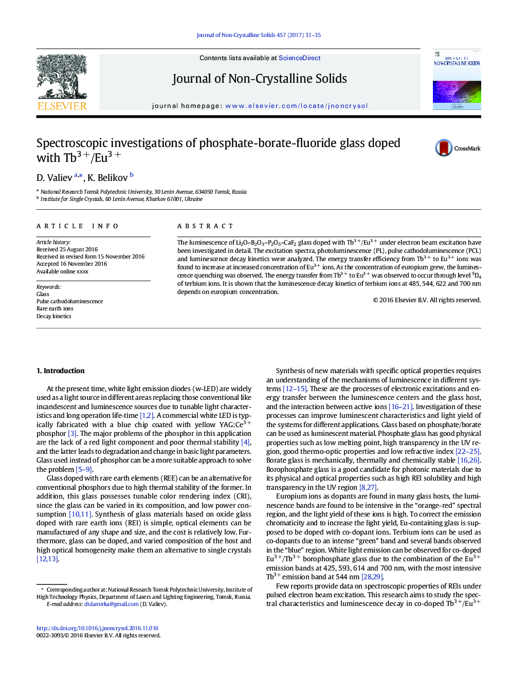 Spectroscopic investigations of phosphate-borate-fluoride glass doped with Tb3Â +/Eu3Â +