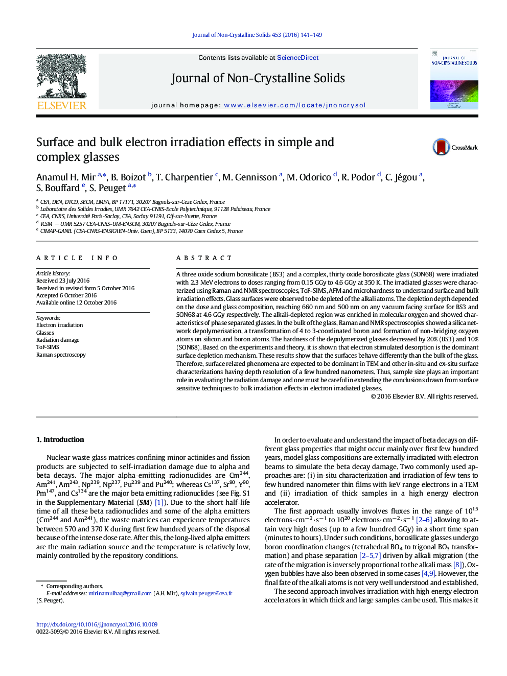 Surface and bulk electron irradiation effects in simple and complex glasses