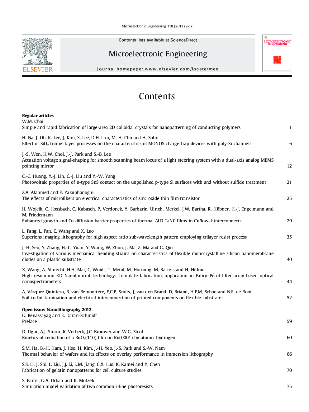 Table of Contents