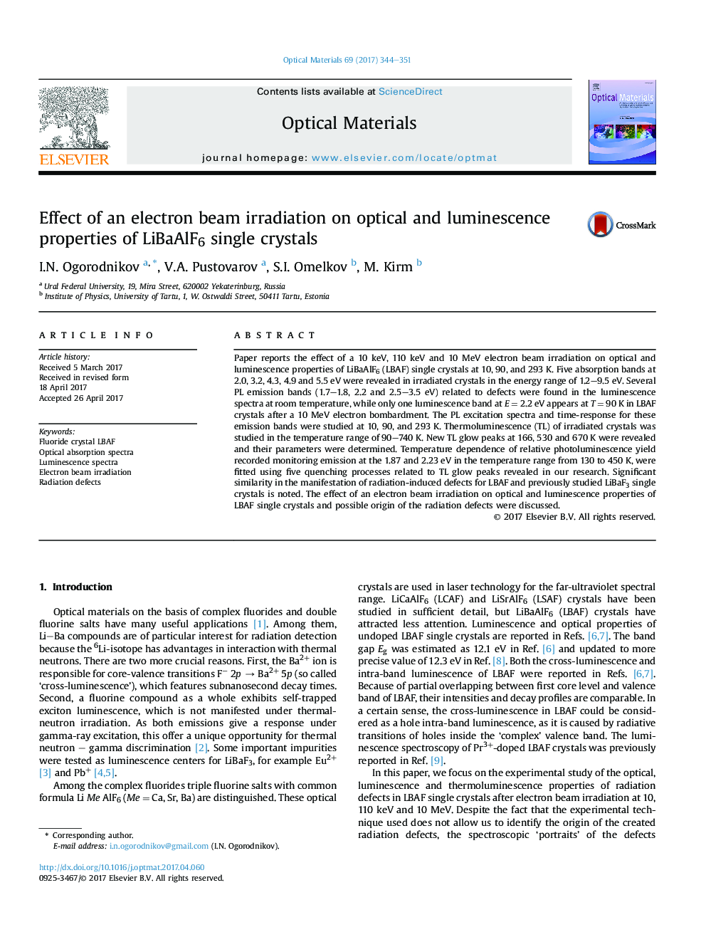 Effect of an electron beam irradiation on optical and luminescence properties of LiBaAlF6 single crystals