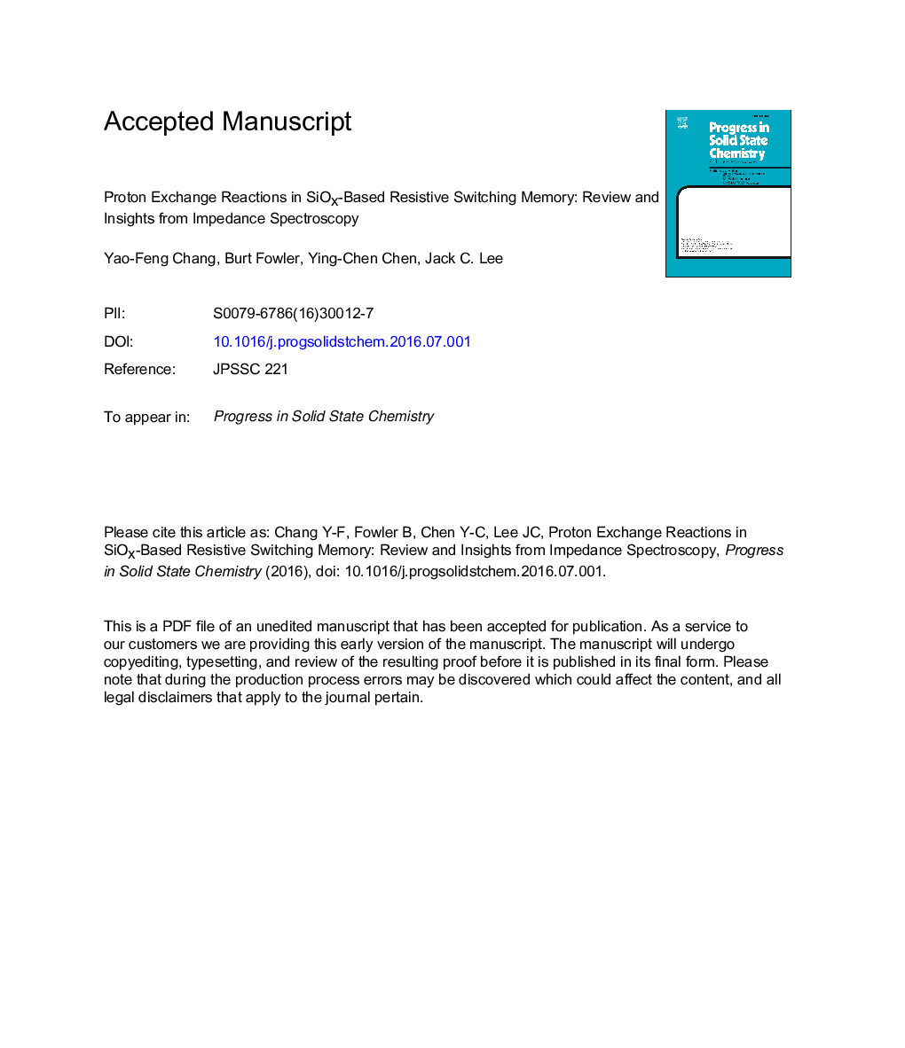 Proton exchange reactions in SiOx-based resistive switching memory: Review and insights from impedance spectroscopy