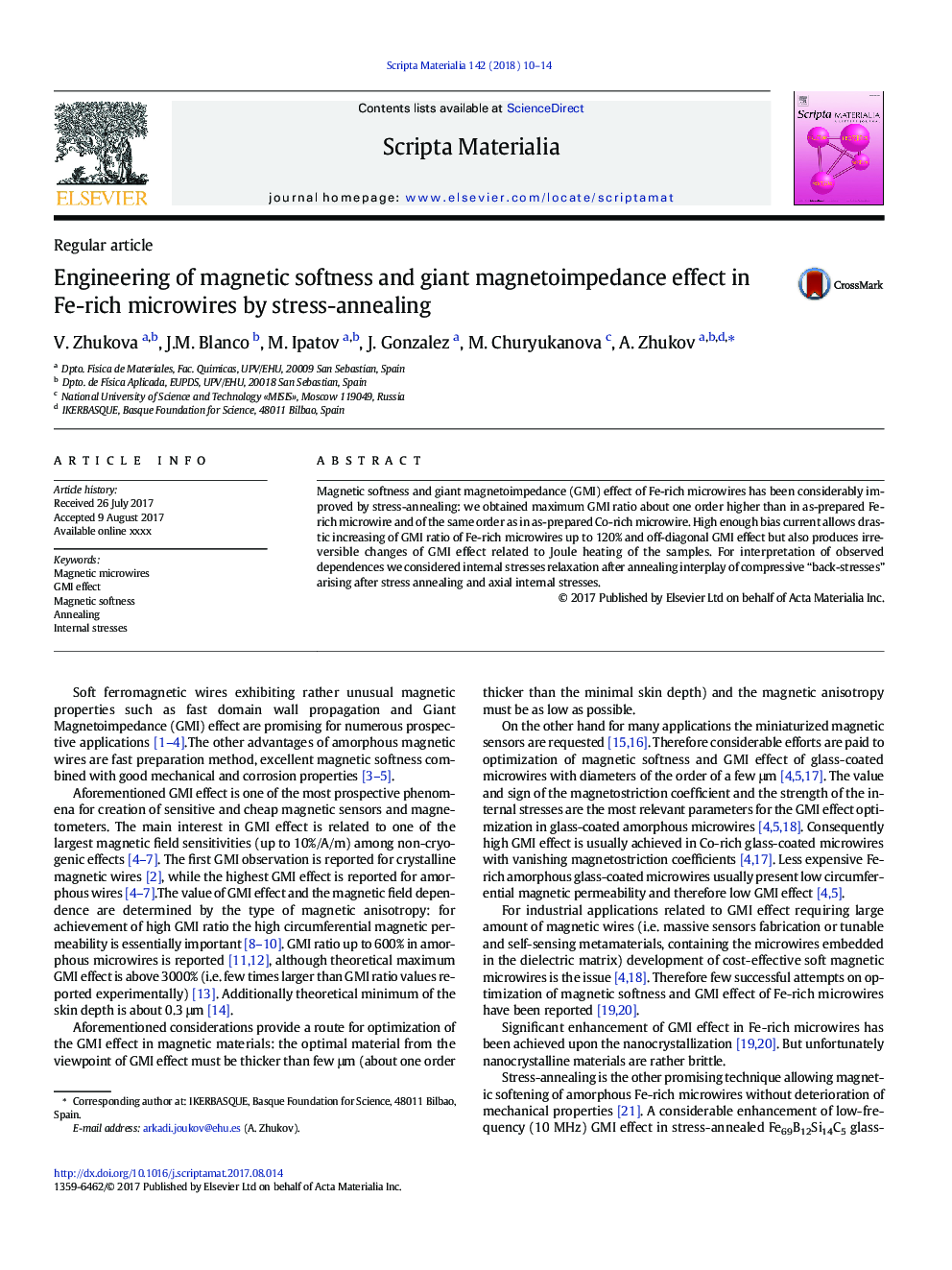 Engineering of magnetic softness and giant magnetoimpedance effect in Fe-rich microwires by stress-annealing