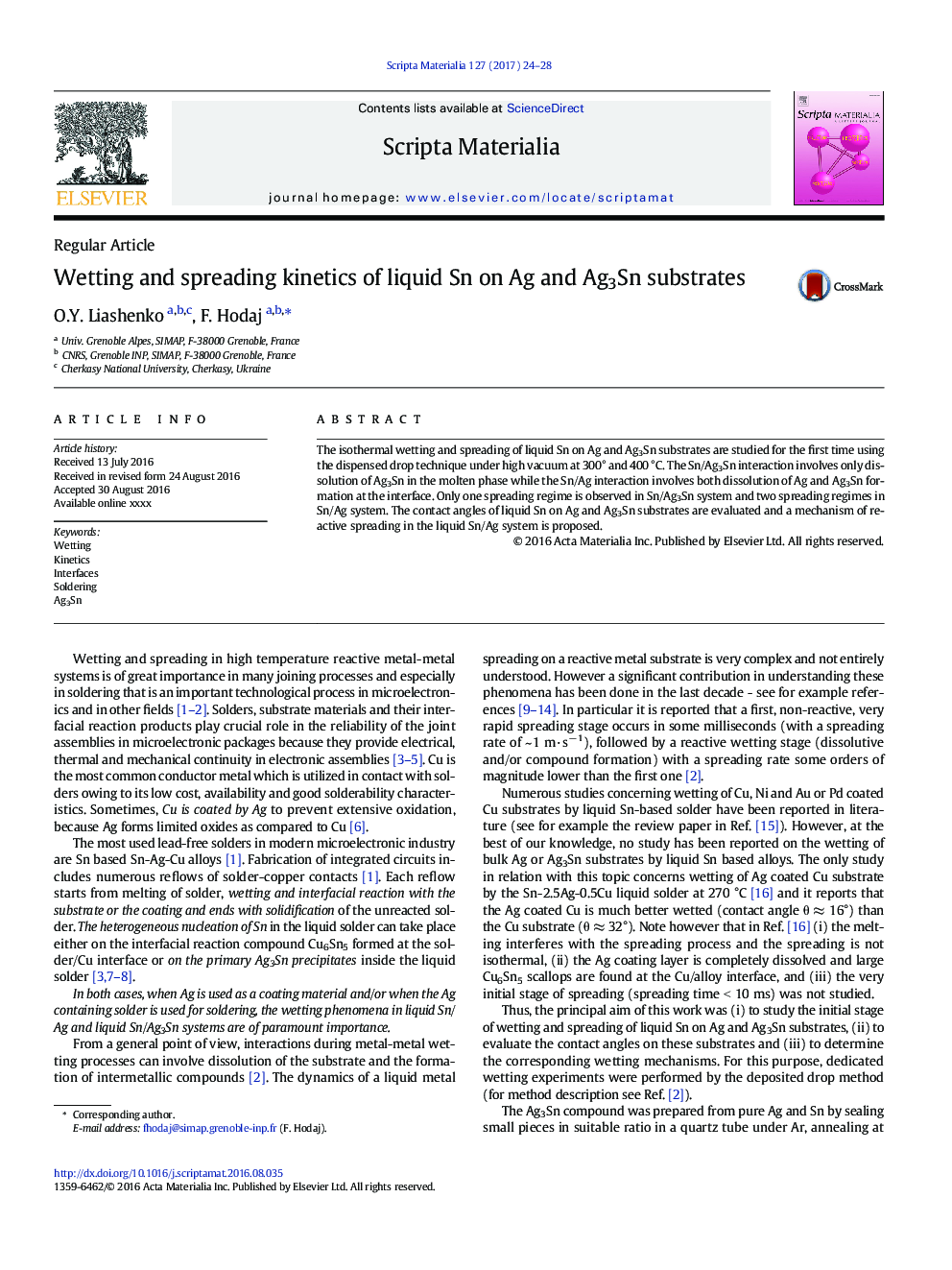 Wetting and spreading kinetics of liquid Sn on Ag and Ag3Sn substrates