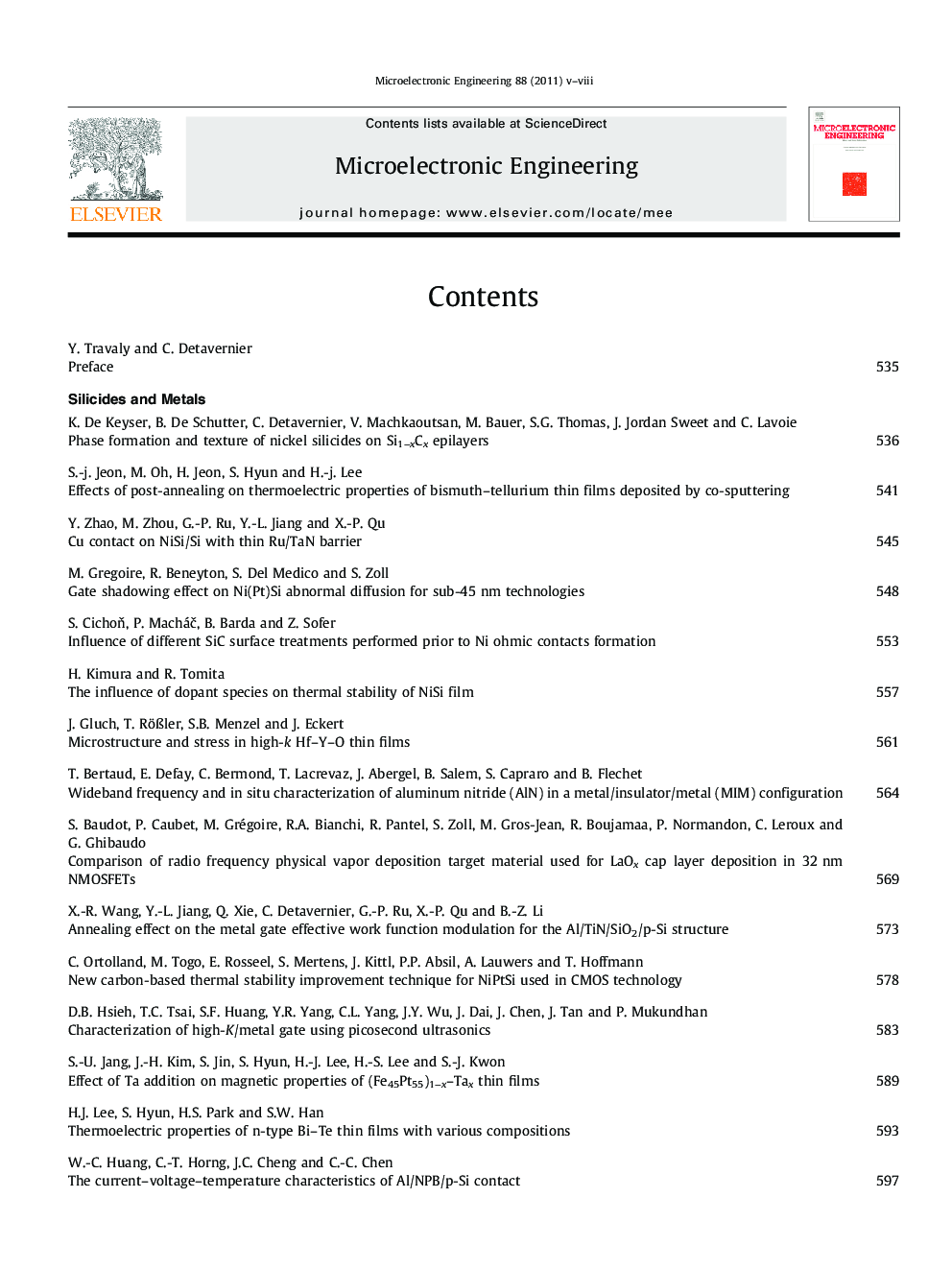 Table of Contents