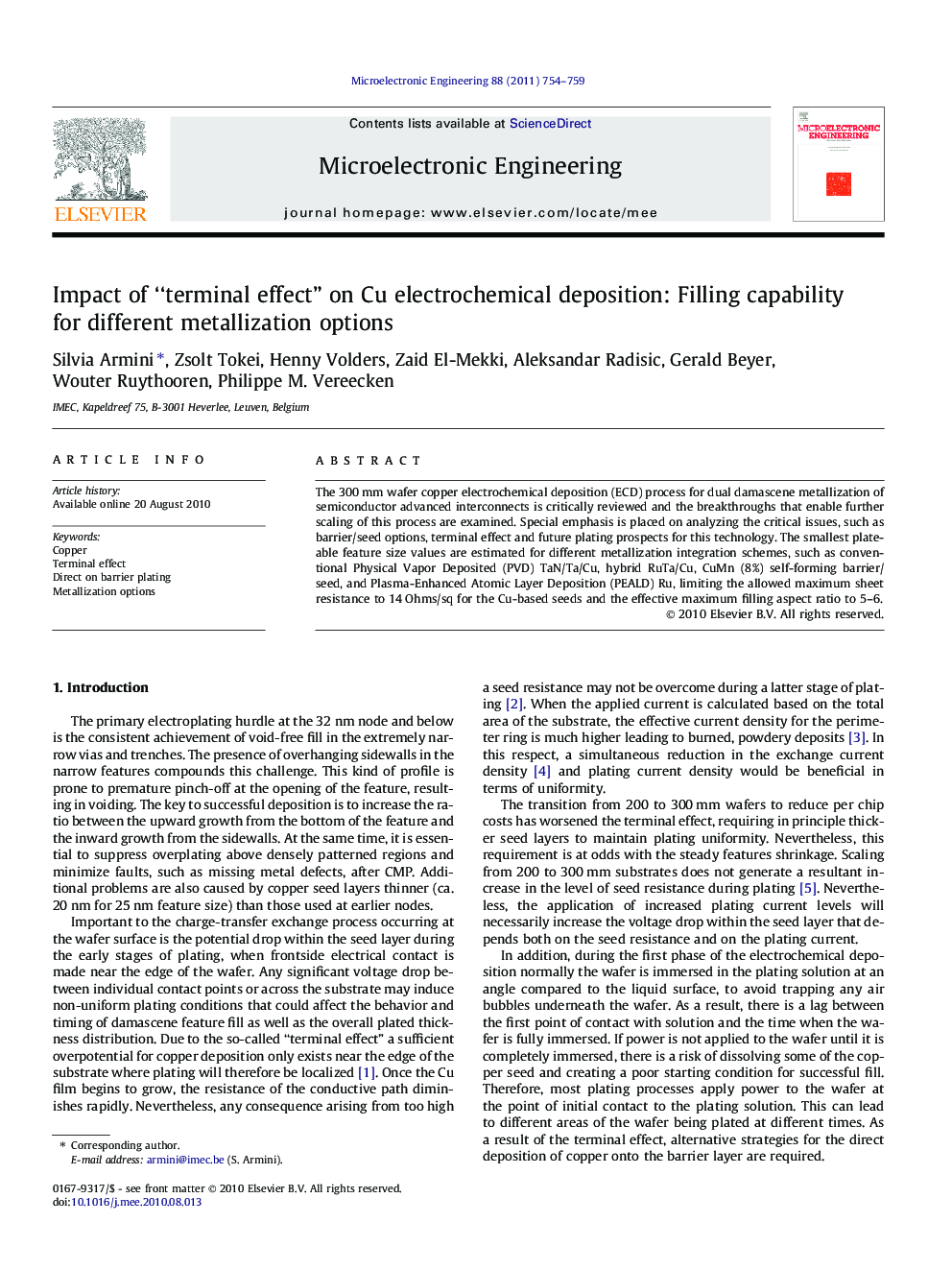 Impact of “terminal effect” on Cu electrochemical deposition: Filling capability for different metallization options