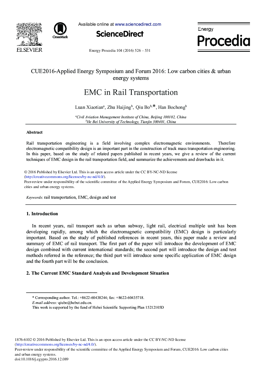 EMC in Rail Transportation