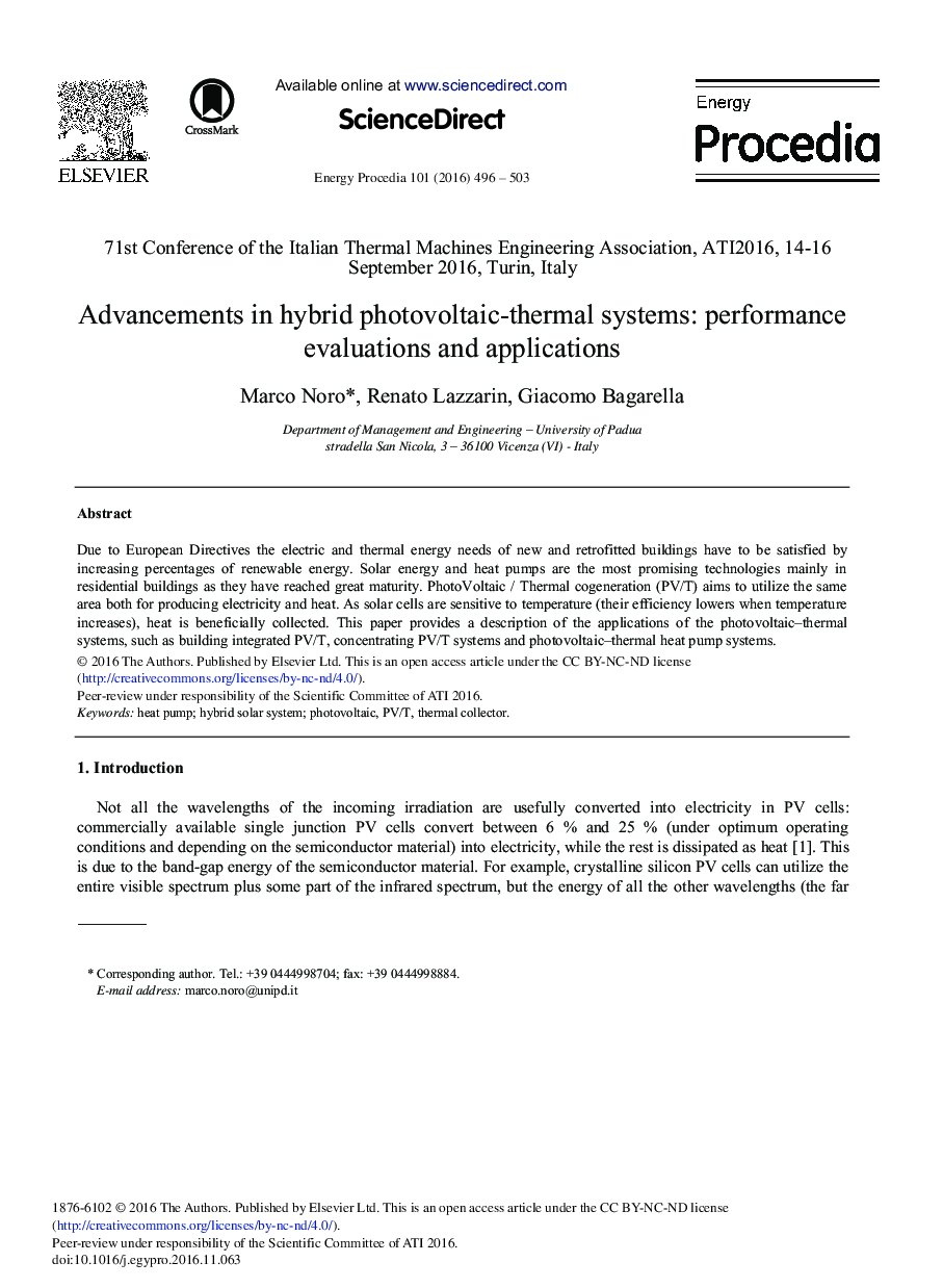 Advancements in Hybrid Photovoltaic-thermal Systems: Performance Evaluations and Applications