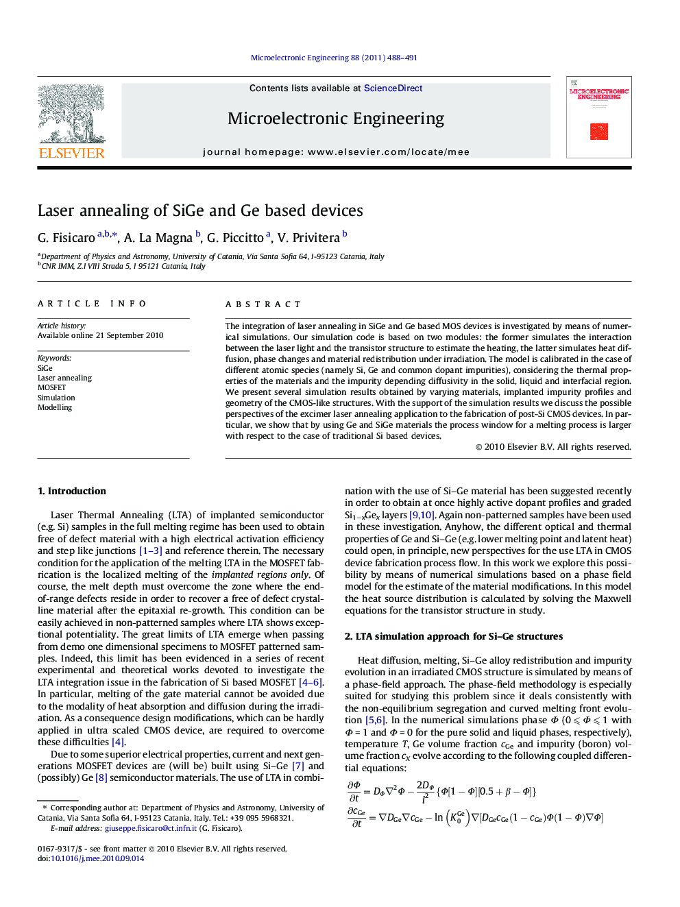 Laser annealing of SiGe and Ge based devices