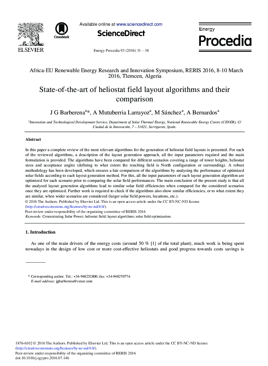 State-of-the-art of Heliostat Field Layout Algorithms and their Comparison