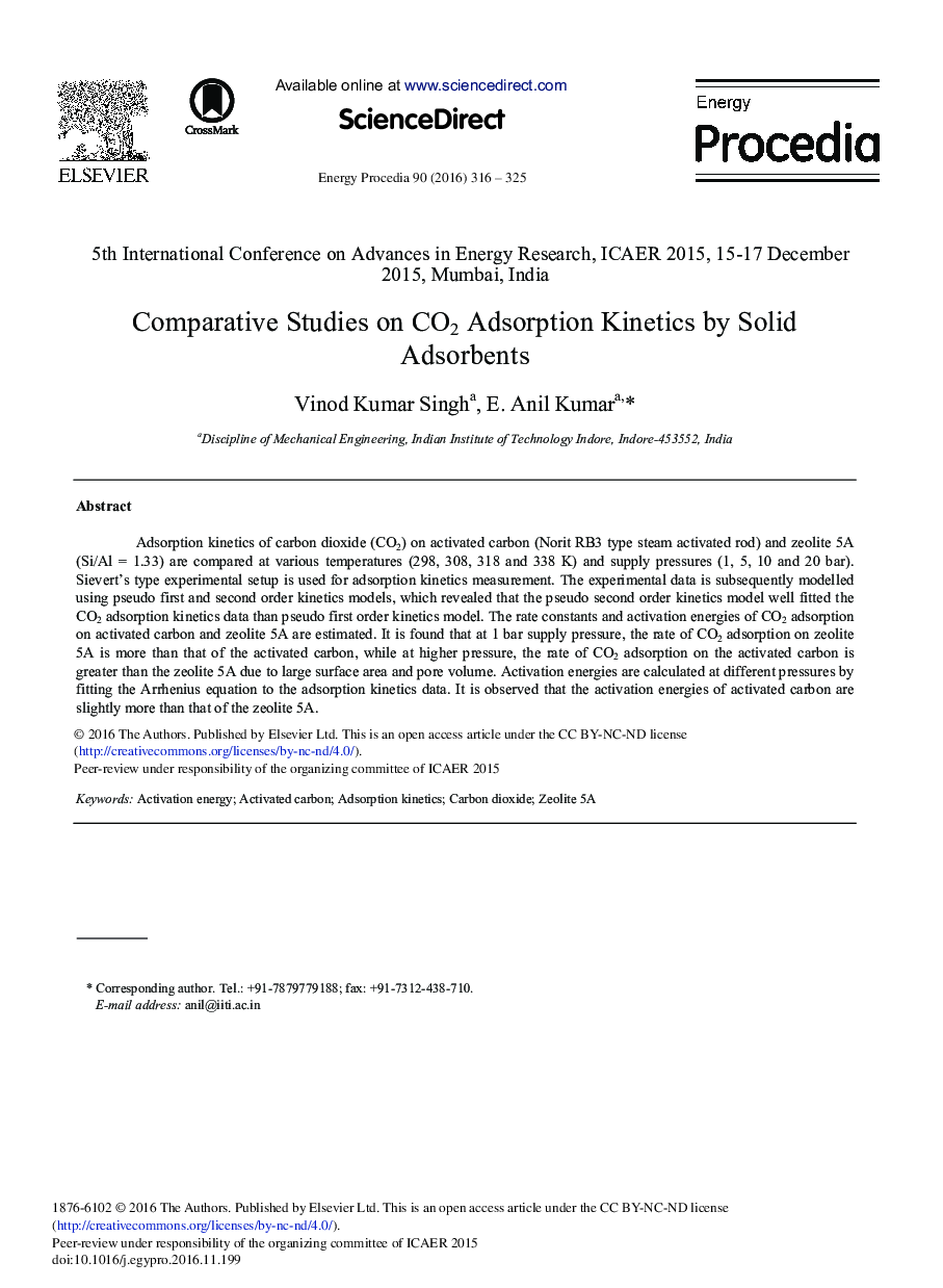 Comparative Studies on CO2 Adsorption Kinetics by Solid Adsorbents