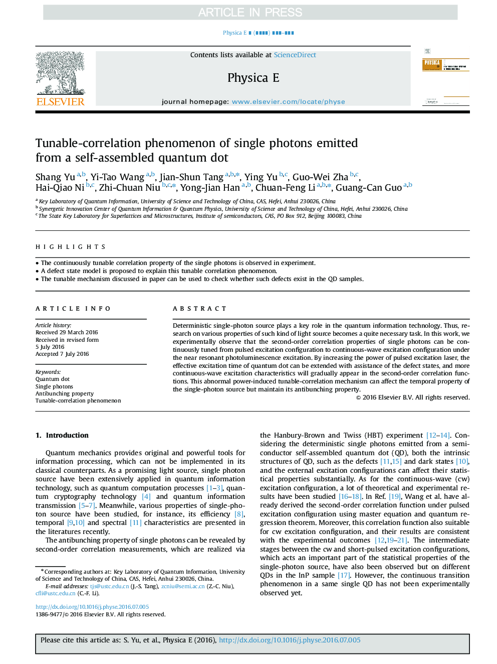 Tunable-correlation phenomenon of single photons emitted from a self-assembled quantum dot