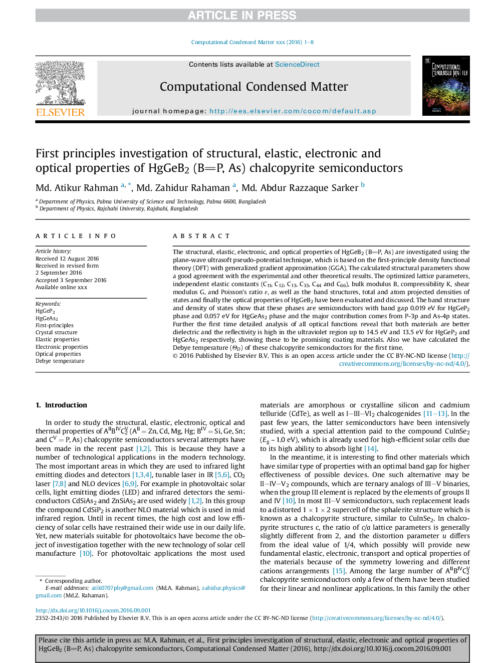 First principles investigation of structural, elastic, electronic and optical properties of HgGeB2 (BP, As) chalcopyrite semiconductors