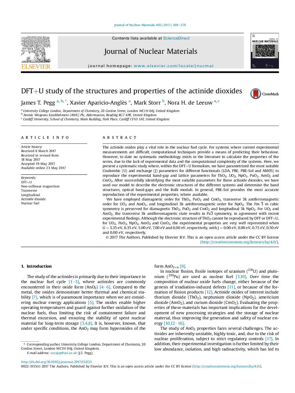 DFT+U study of the structures and properties of the actinide dioxides