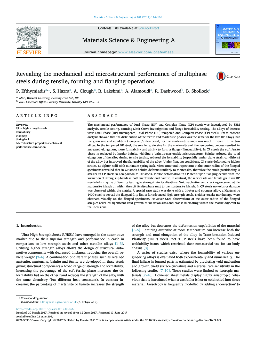 Revealing the mechanical and microstructural performance of multiphase steels during tensile, forming and flanging operations