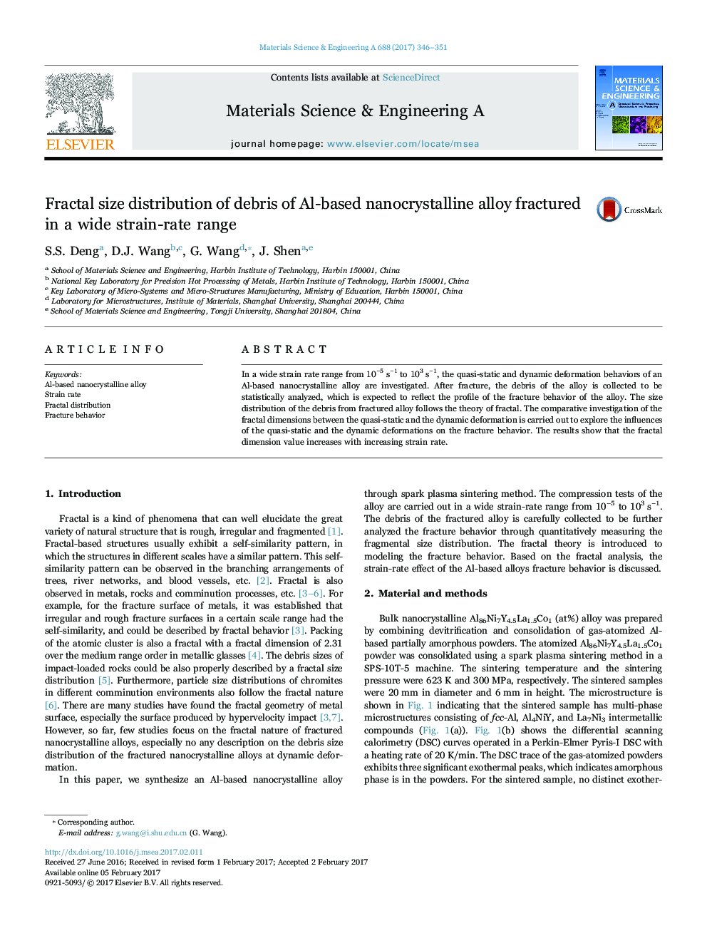 Fractal size distribution of debris of Al-based nanocrystalline alloy fractured in a wide strain-rate range