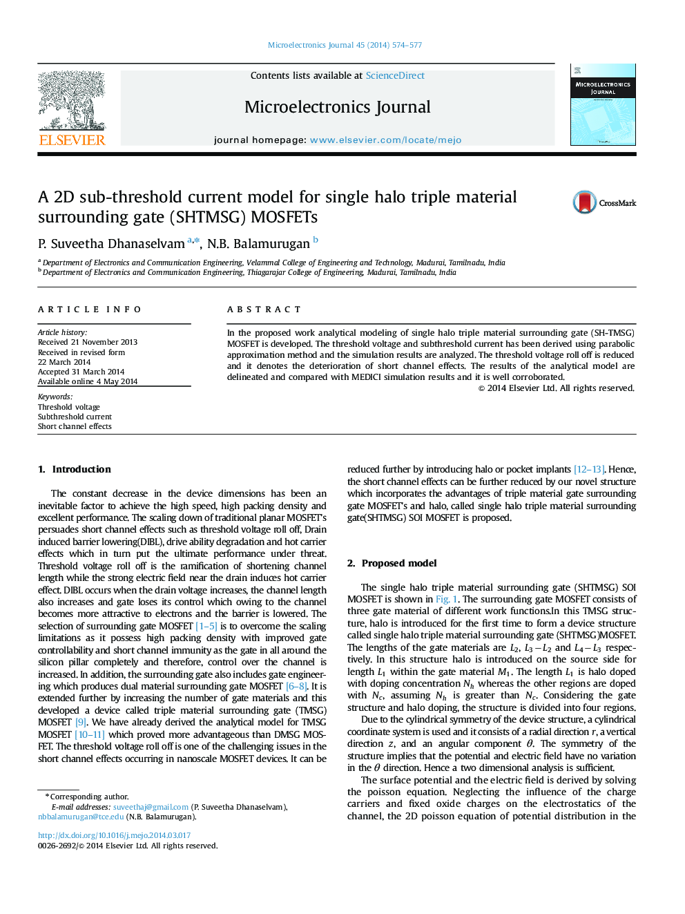 A 2D sub-threshold current model for single halo triple material surrounding gate (SHTMSG) MOSFETs