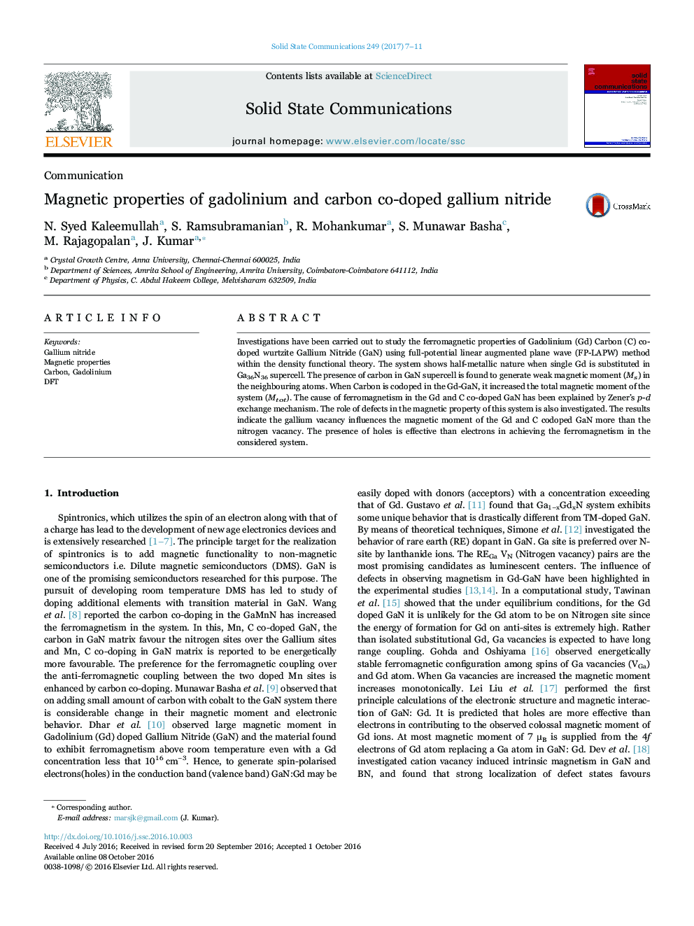 Magnetic properties of gadolinium and carbon co-doped gallium nitride