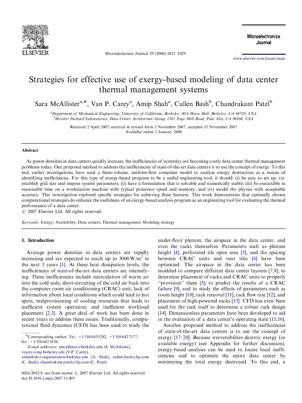 Strategies for effective use of exergy-based modeling of data center thermal management systems