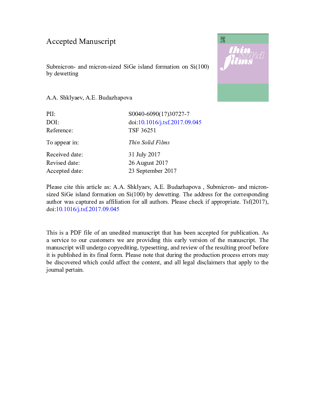 Submicron- and micron-sized SiGe island formation on Si(100) by dewetting