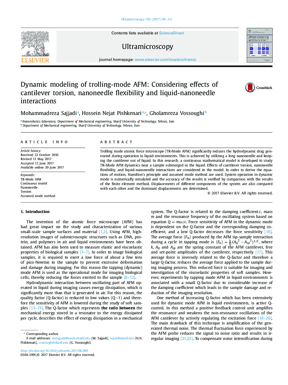 Dynamic modeling of trolling-mode AFM: Considering effects of cantilever torsion, nanoneedle flexibility and liquid-nanoneedle interactions