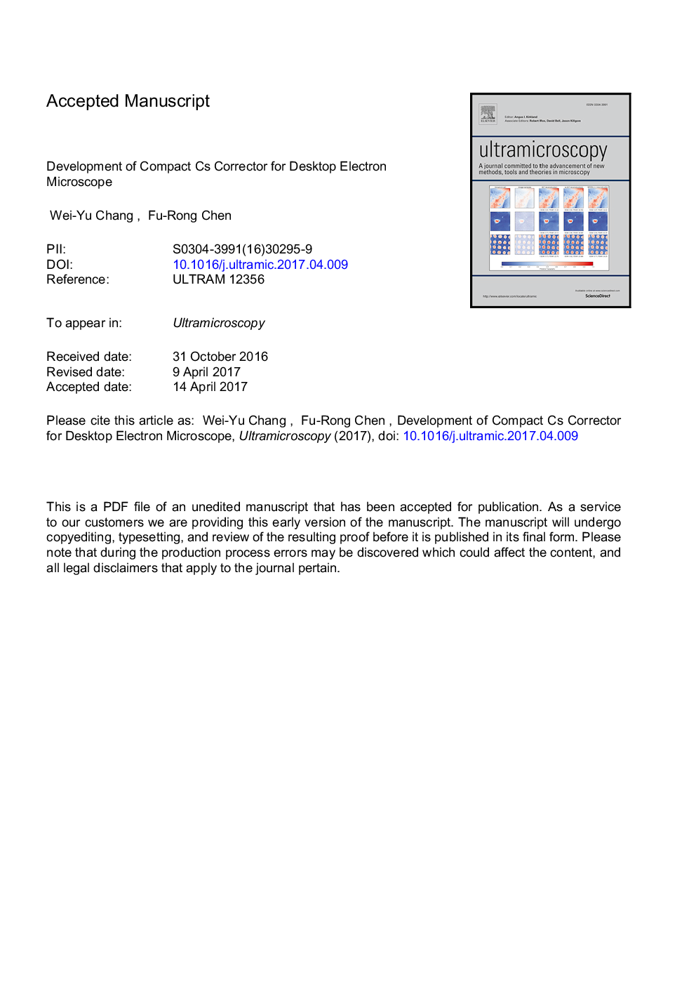Development of compact Cs corrector for desktop electron microscope