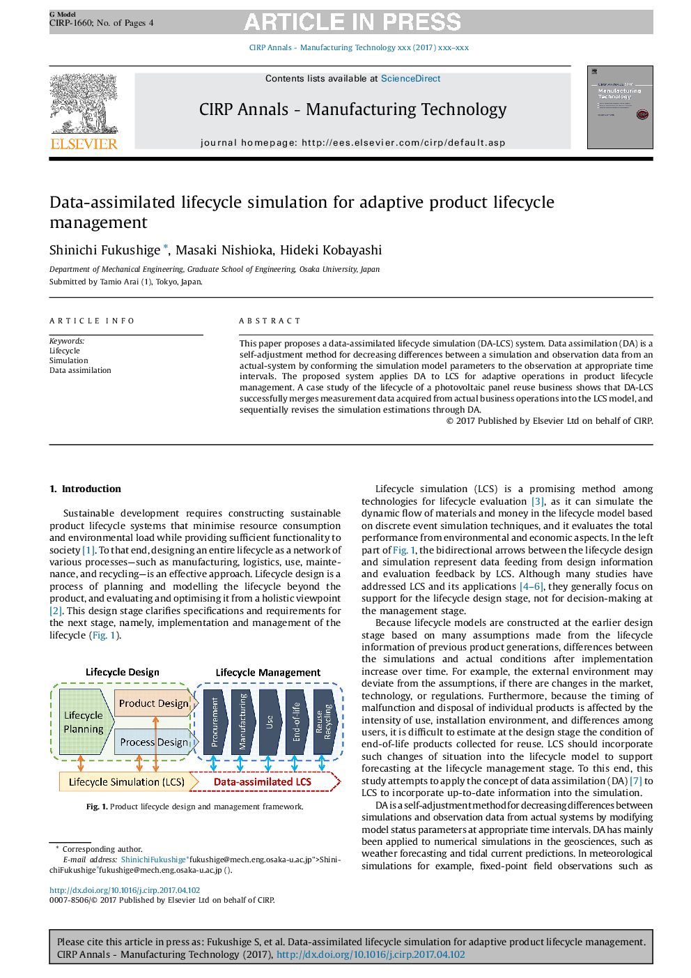 Data-assimilated lifecycle simulation for adaptive product lifecycle management