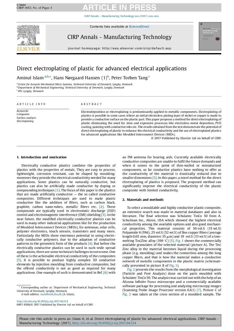 Direct electroplating of plastic for advanced electrical applications