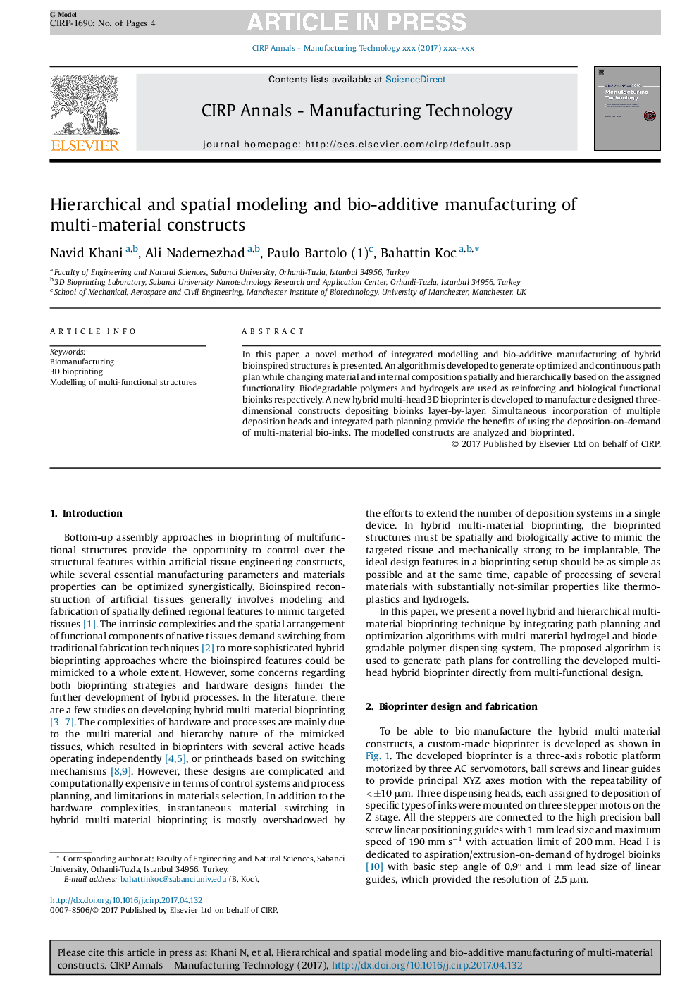 Hierarchical and spatial modeling and bio-additive manufacturing of multi-material constructs