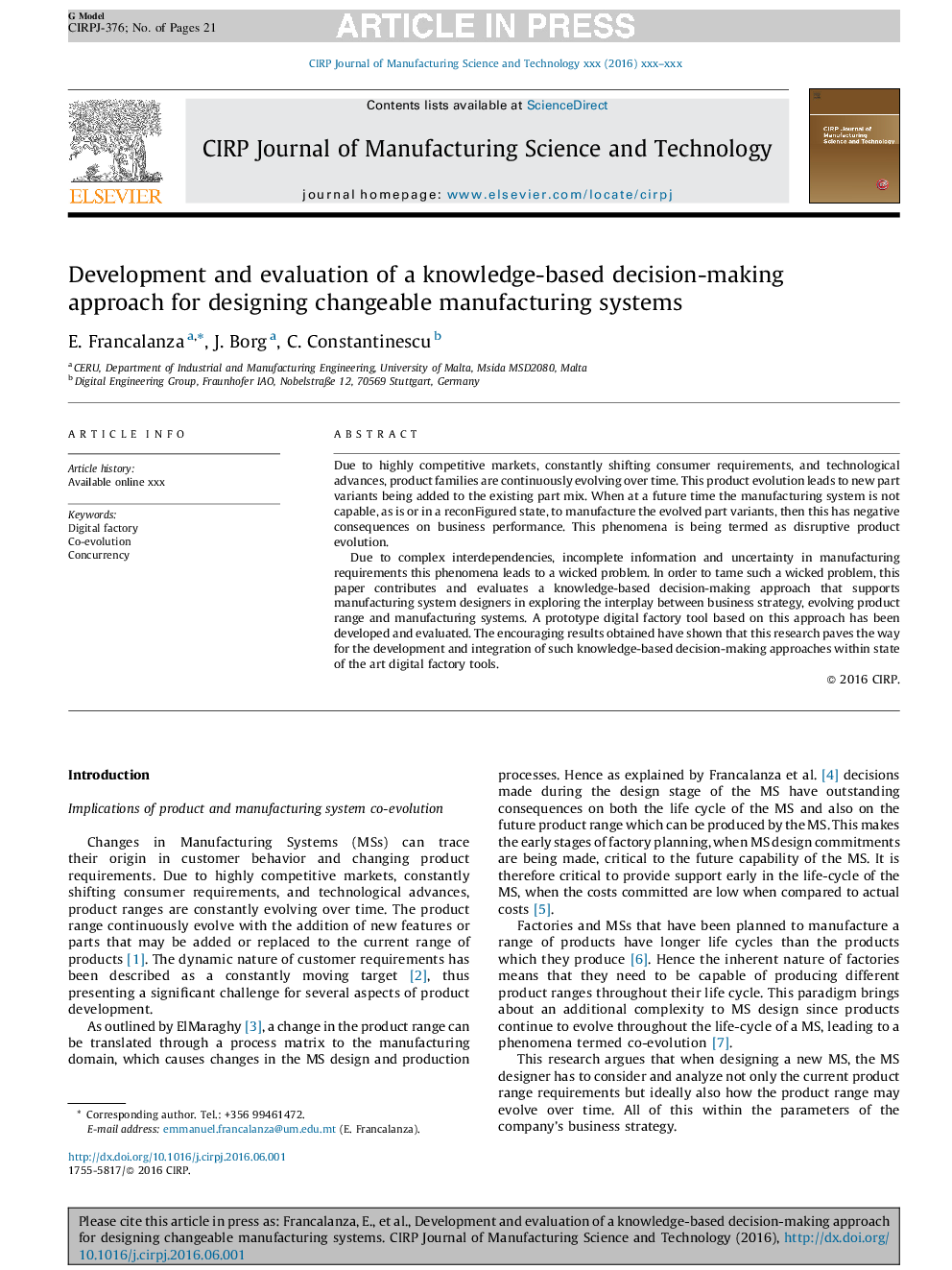 Development and evaluation of a knowledge-based decision-making approach for designing changeable manufacturing systems