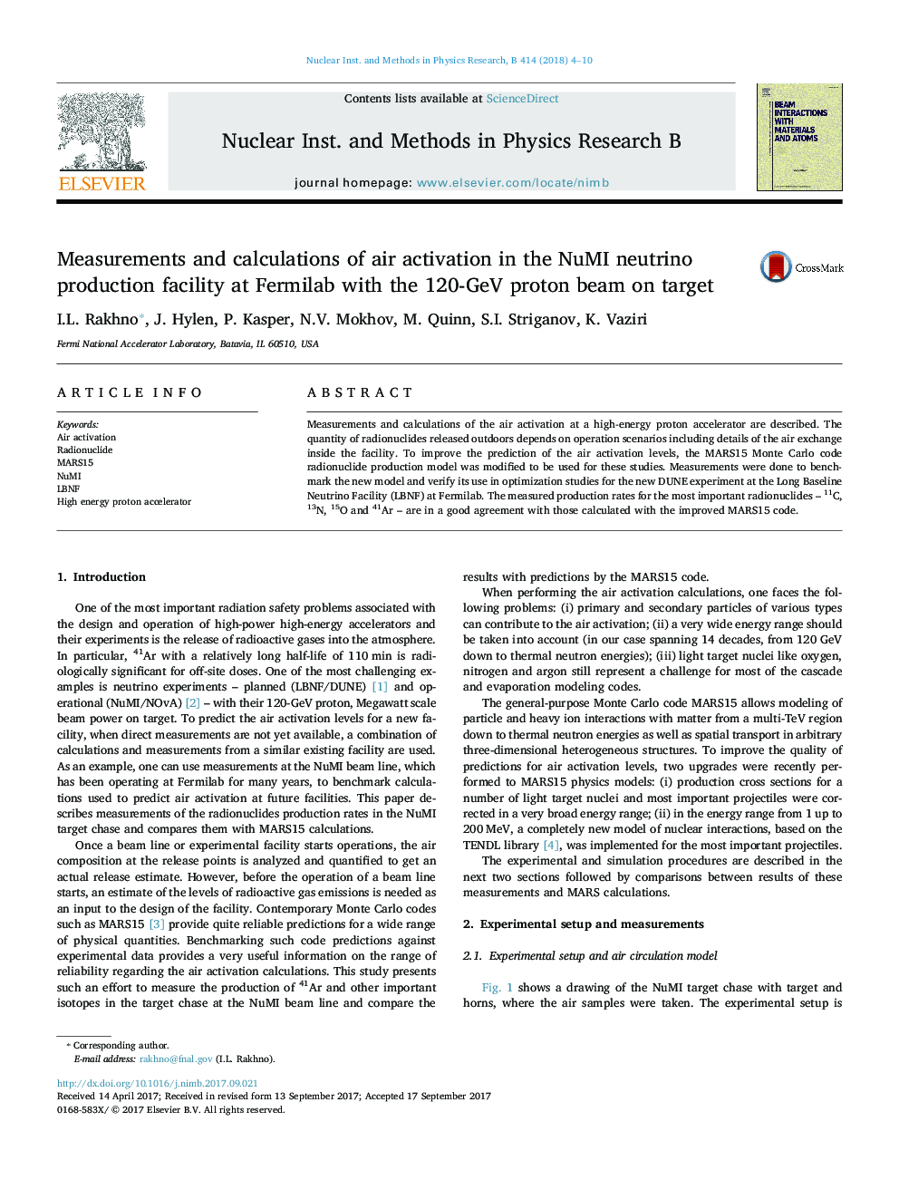 Measurements and calculations of air activation in the NuMI neutrino production facility at Fermilab with the 120-GeV proton beam on target