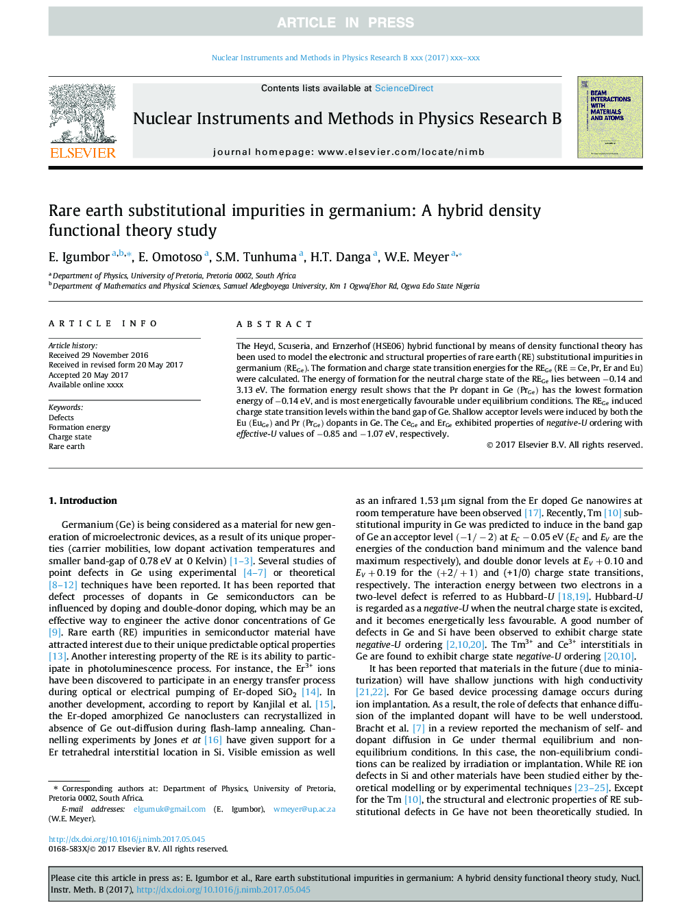 Rare earth substitutional impurities in germanium: A hybrid density functional theory study