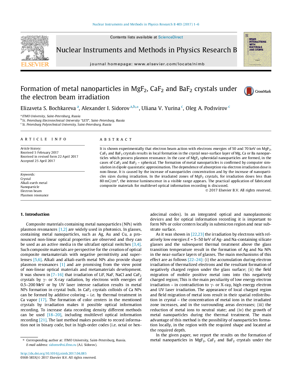 Formation of metal nanoparticles in MgF2, CaF2 and BaF2 crystals under the electron beam irradiation