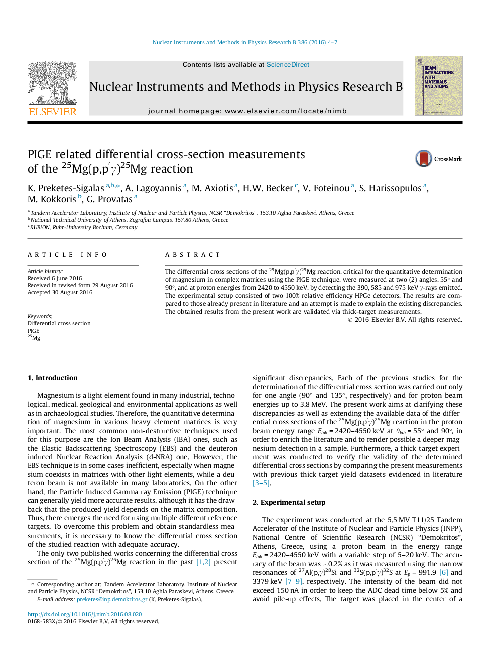 PIGE related differential cross-section measurements of the 25Mg(p,pâ²Î³)25Mg reaction