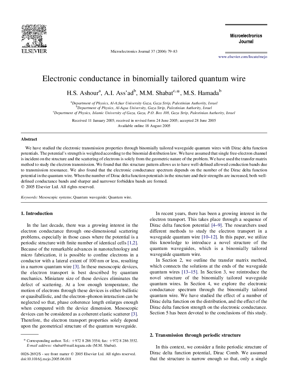 Electronic conductance in binomially tailored quantum wire