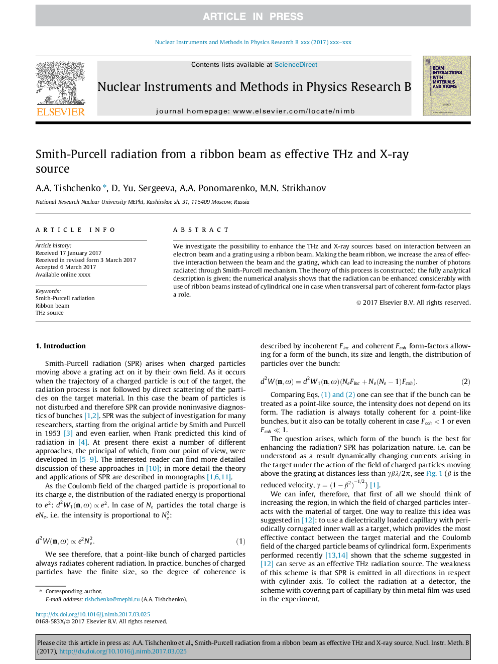 Smith-Purcell radiation from a ribbon beam as effective THz and X-ray source