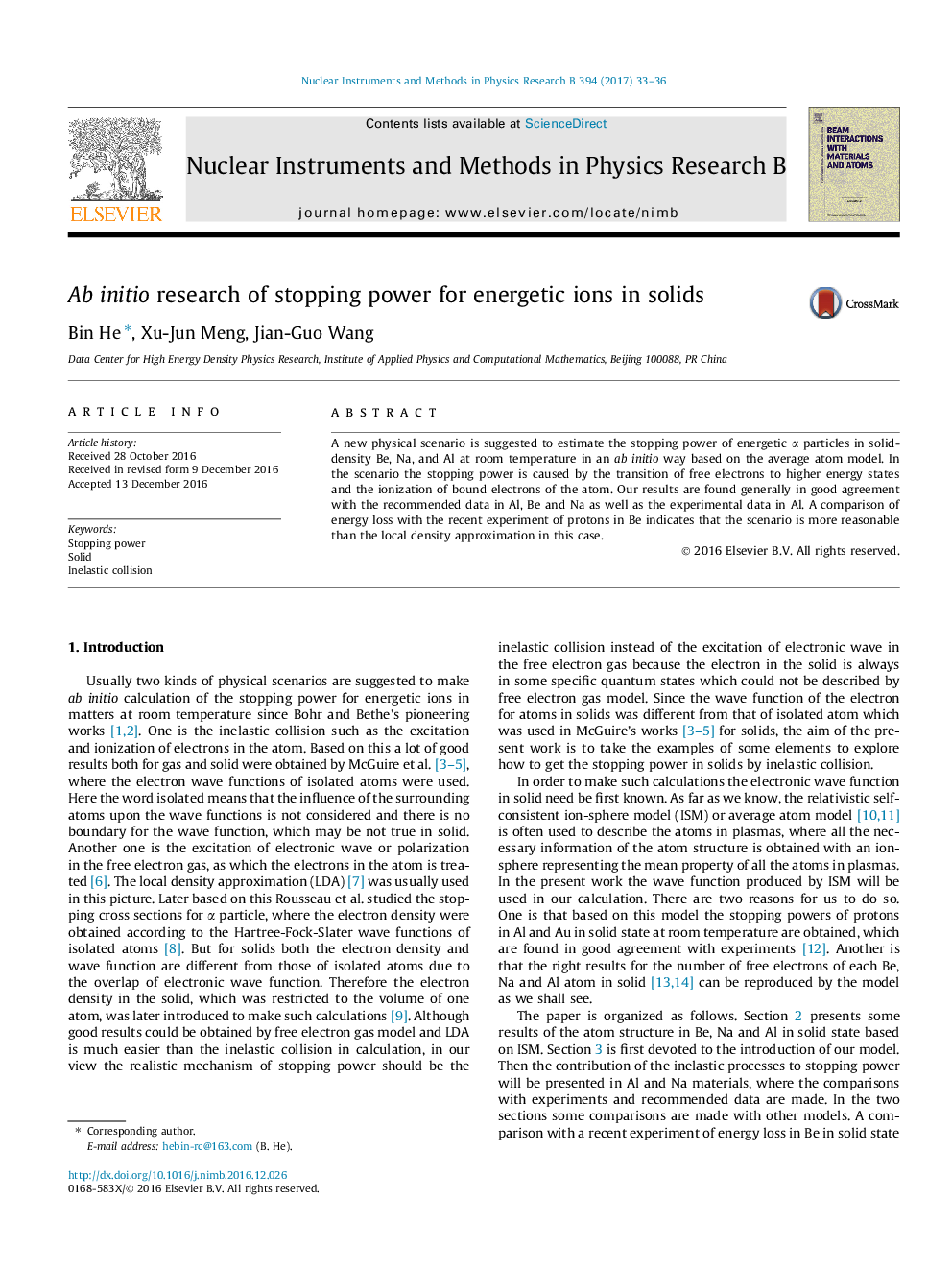 Ab initio research of stopping power for energetic ions in solids