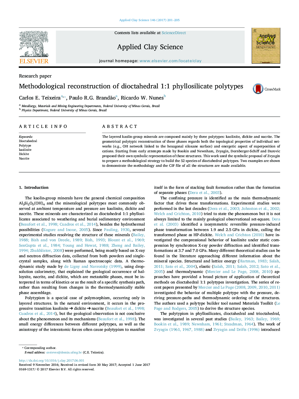 Methodological reconstruction of dioctahedral 1:1 phyllosilicate polytypes