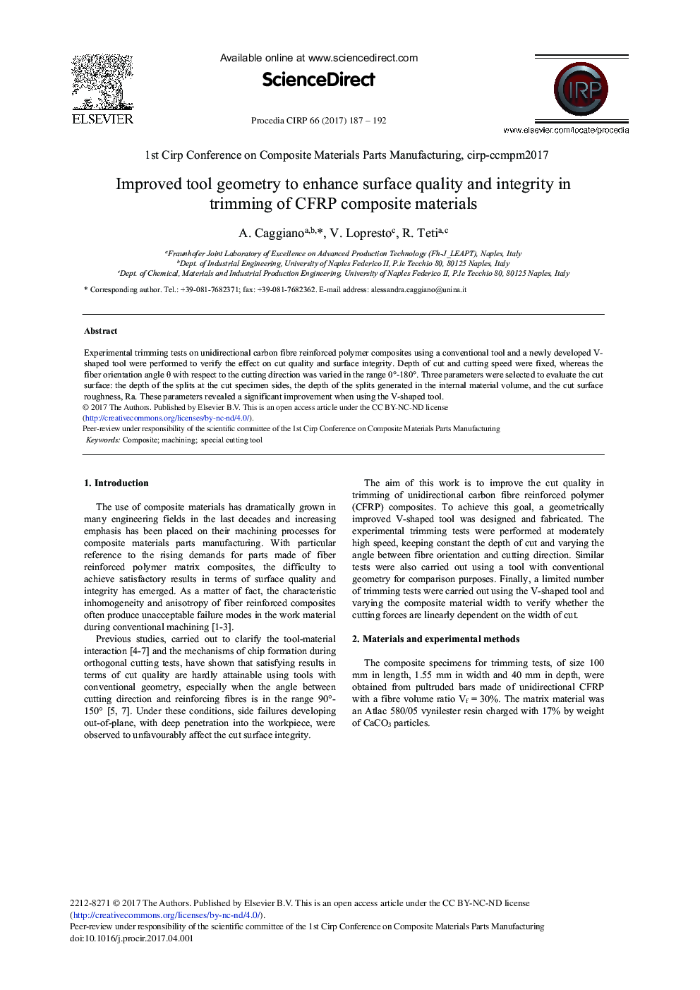 Improved Tool Geometry to Enhance Surface Quality and Integrity in Trimming of CFRP Composite Materials