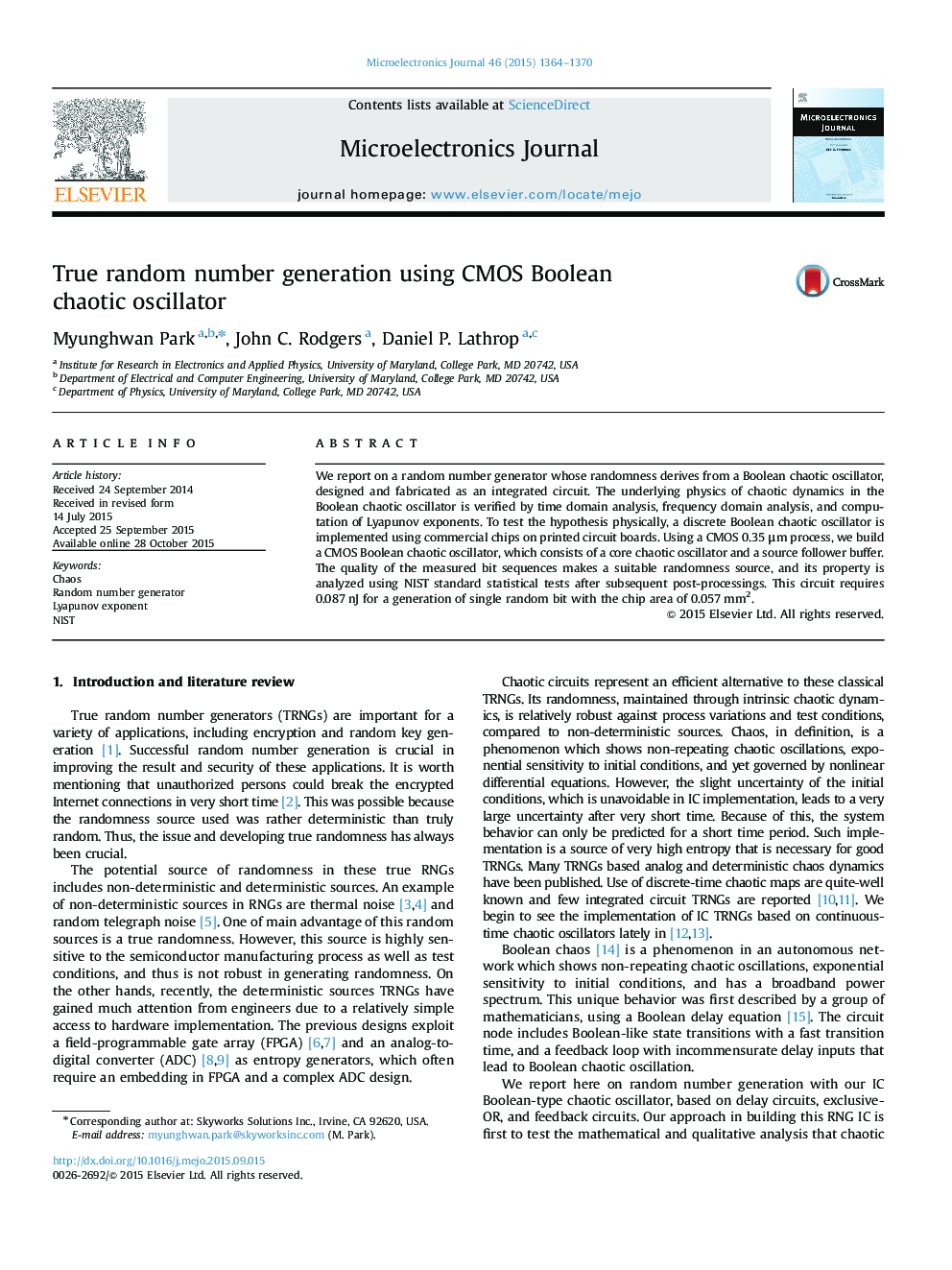 True random number generation using CMOS Boolean chaotic oscillator