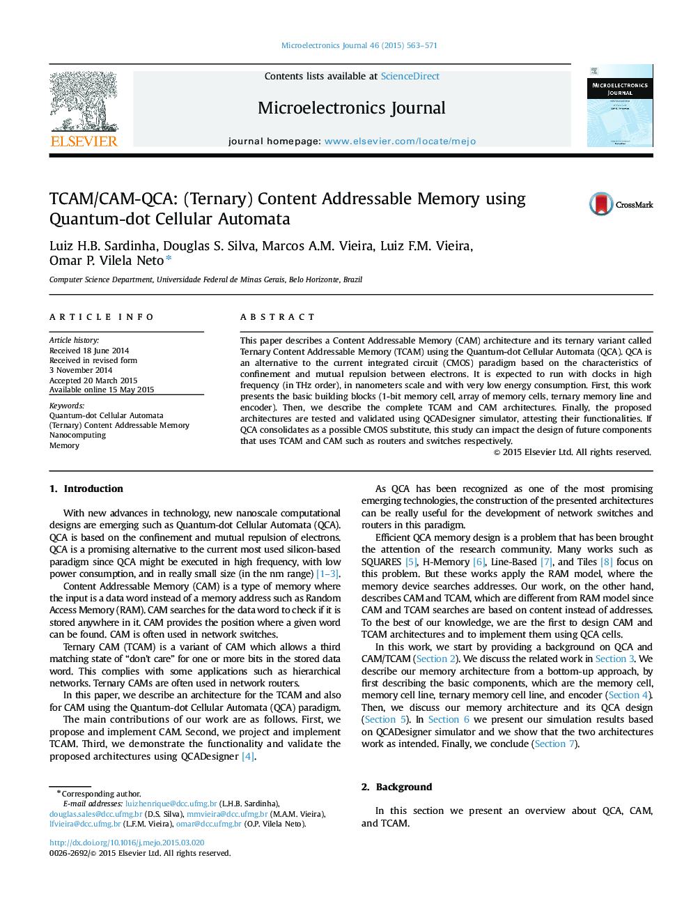 TCAM/CAM-QCA: (Ternary) Content Addressable Memory using Quantum-dot Cellular Automata