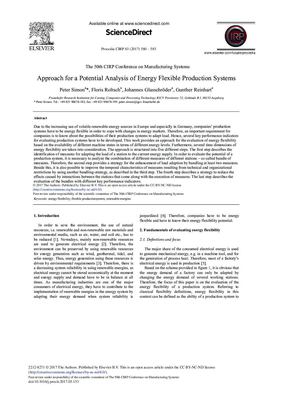 Approach for a Potential Analysis of Energy Flexible Production Systems