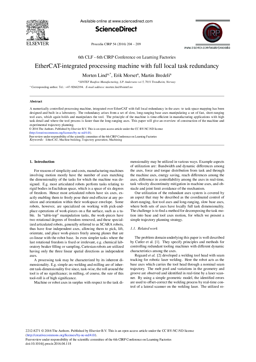 EtherCAT-integrated Processing Machine with Full Local Task Redundancy